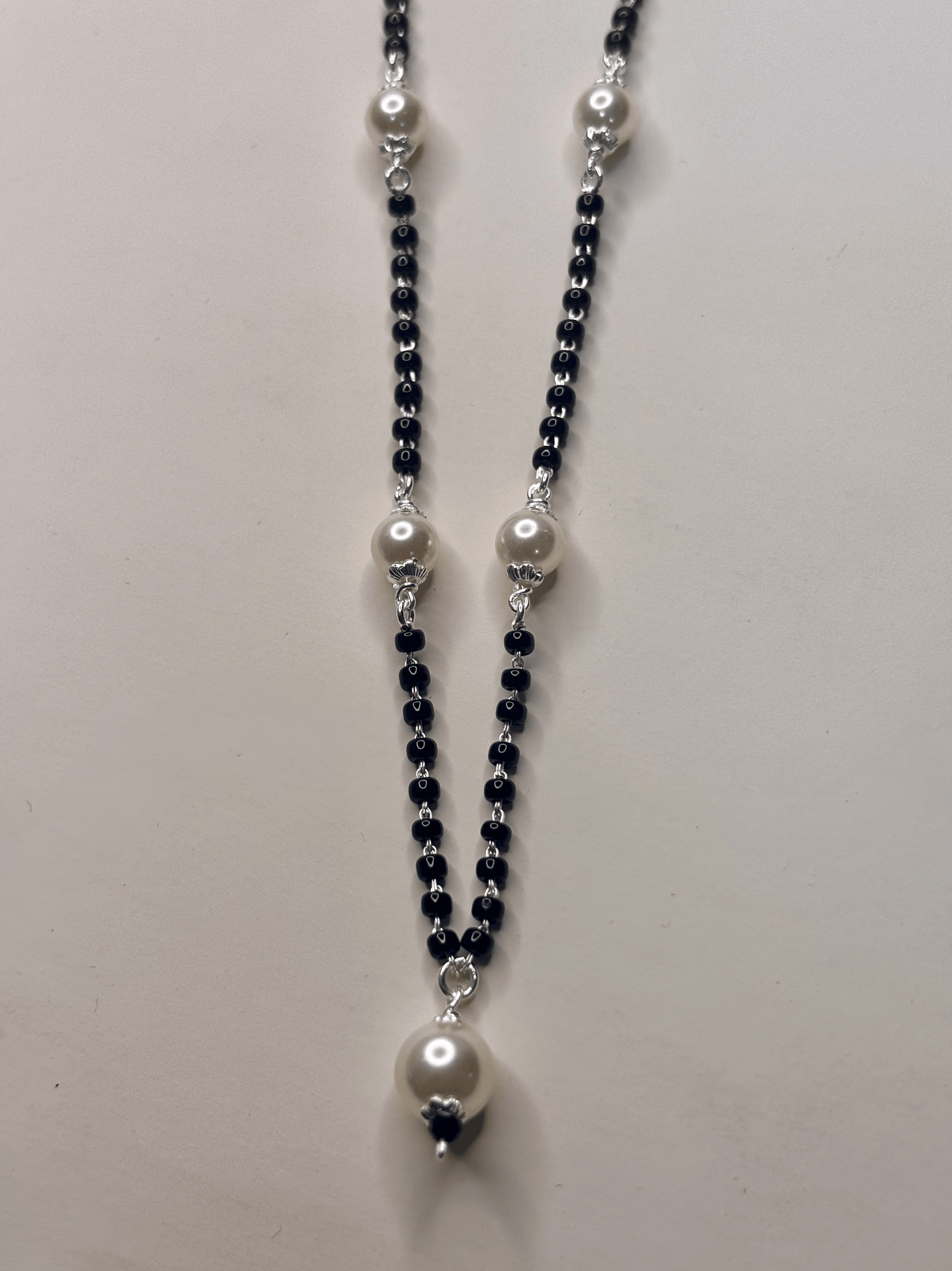 Pearl Grace Silver Mangalsutra