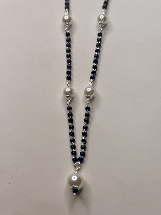 Pearl Grace Silver Mangalsutra
