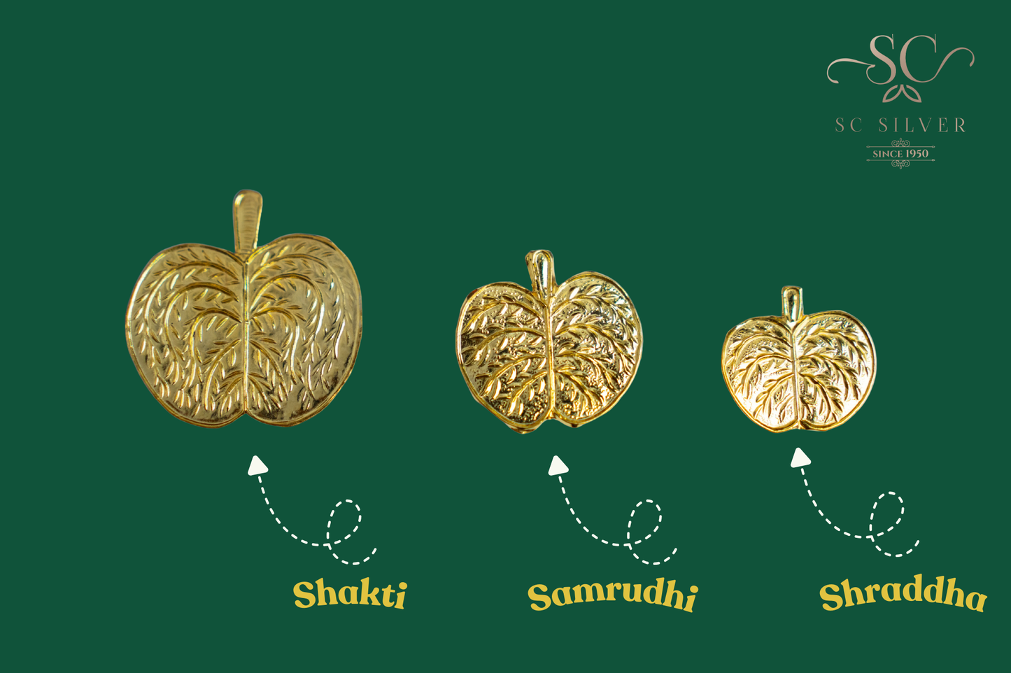 Golden Polish Silver Apta Leaf (Shakti)