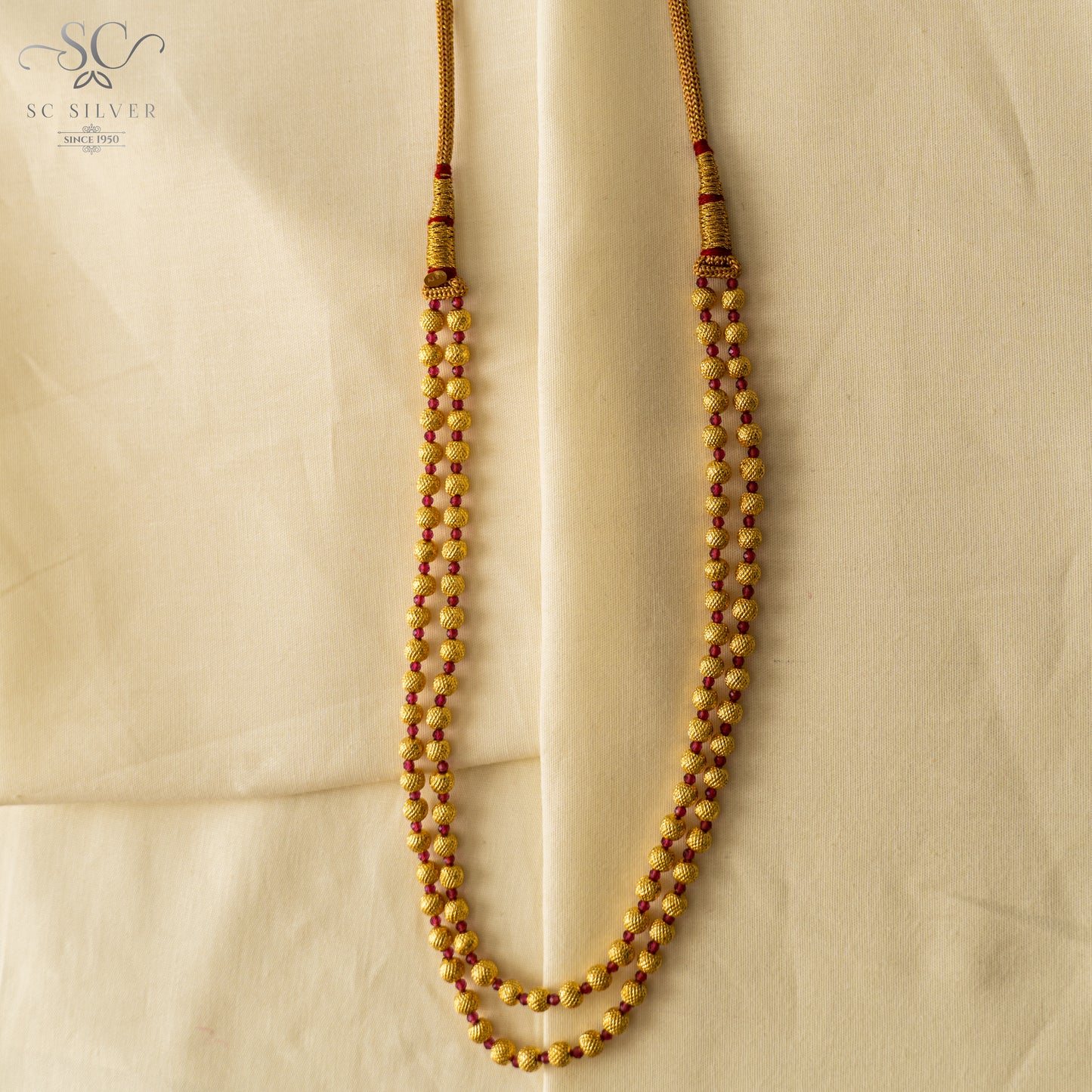 2 Line Gold Mani mala (3.28)