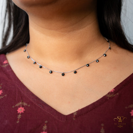 Black Silver Queen Necklace