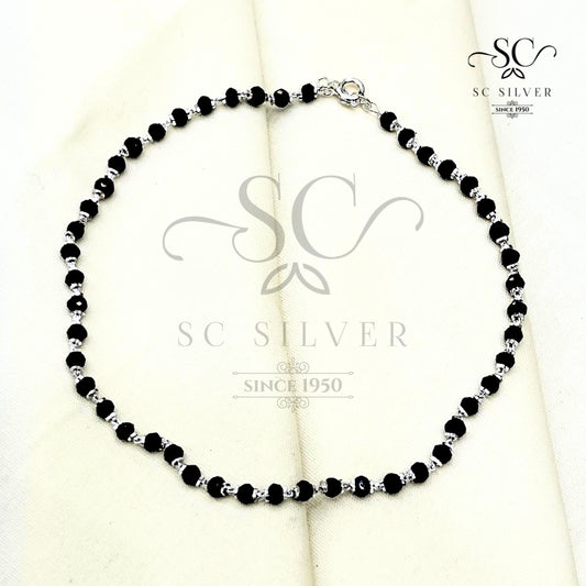 Black Beads Anklet