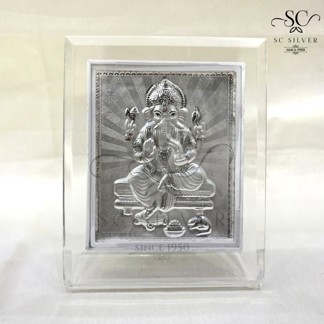 Ganpati Silver Frame