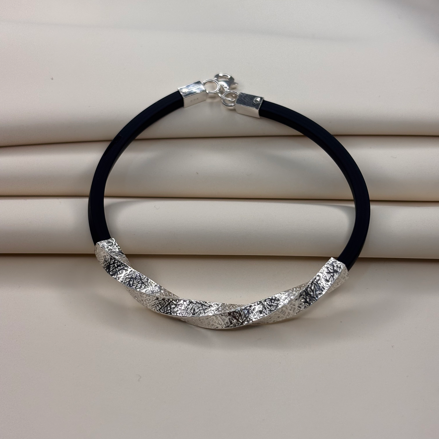 MIDNIGHT BLACK SILVER BRACELET