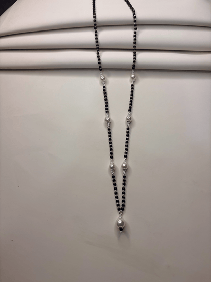 Pearl Grace Silver Mangalsutra