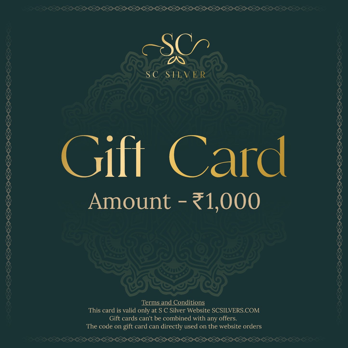 SC Silver Gift Card