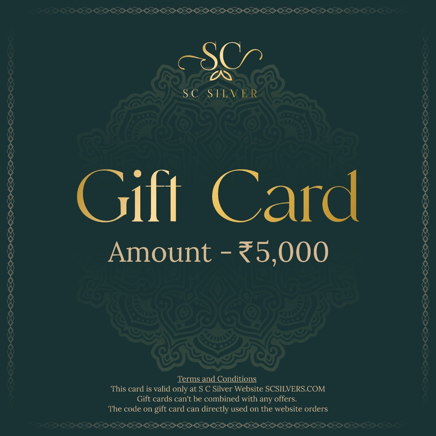 SC Silver Gift Card