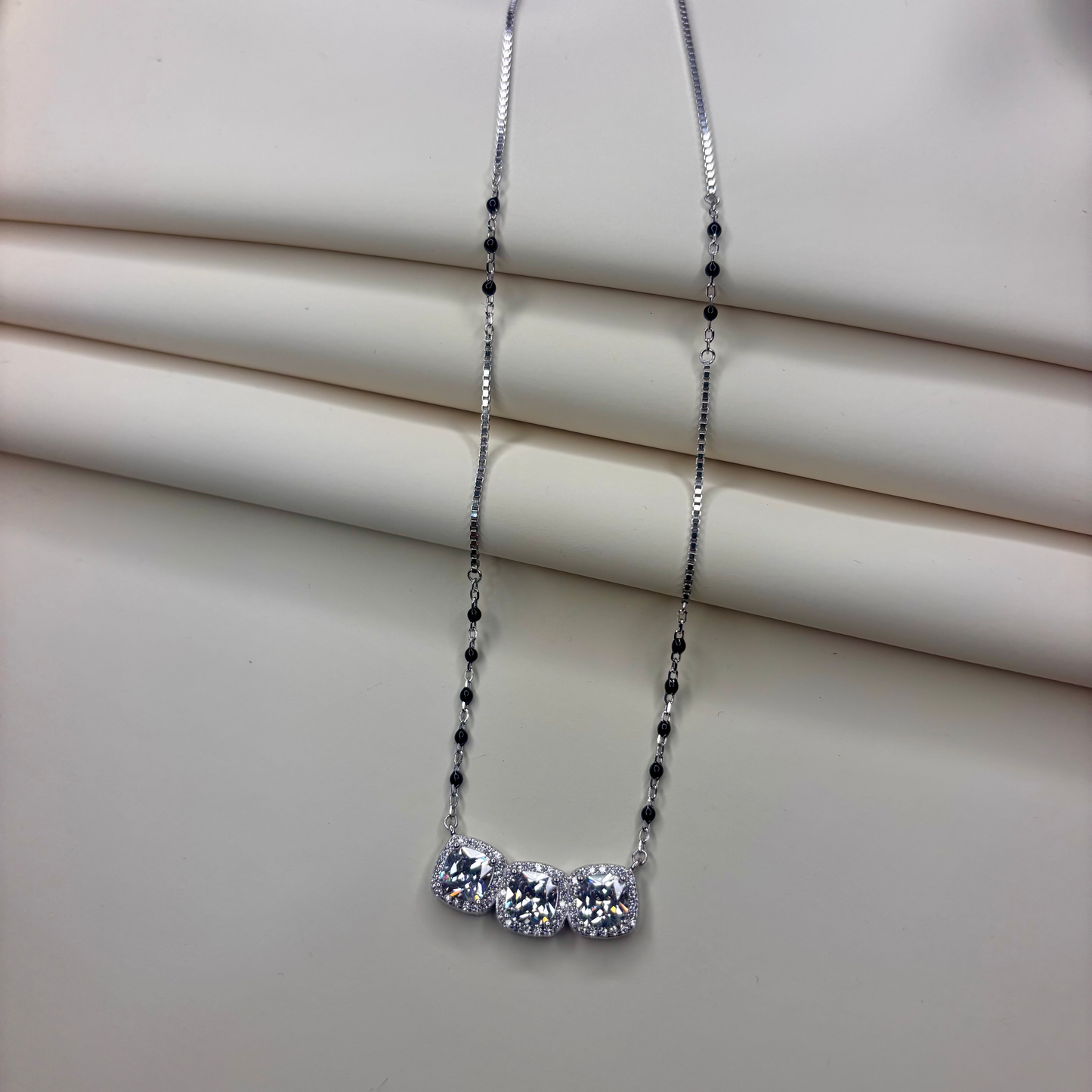 Trinity Spark Silver Mangalsutra