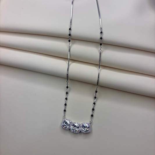 Trinity Spark Silver Mangalsutra